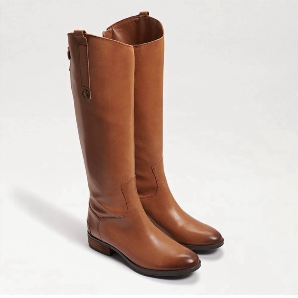 Sam Edelman Penny Leather Riding Boot Whiskey Size 10.